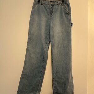 LONDONJEAN Classic Blue Wide Leg Jeans